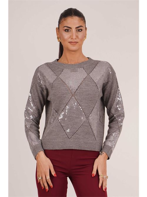 Maglia con paillettes Luckylu Milano | MA20WCGREY